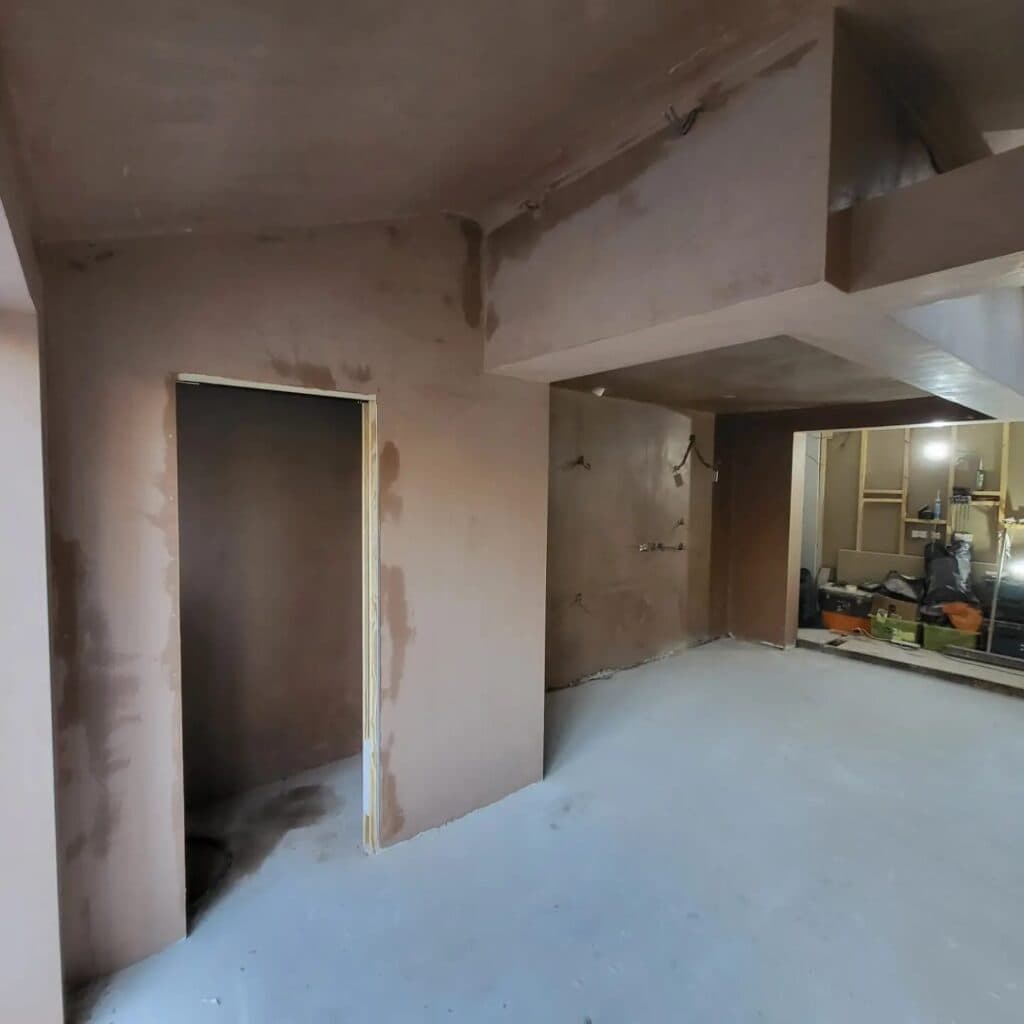 Room transformation – artex removed and replastered in Norfolk